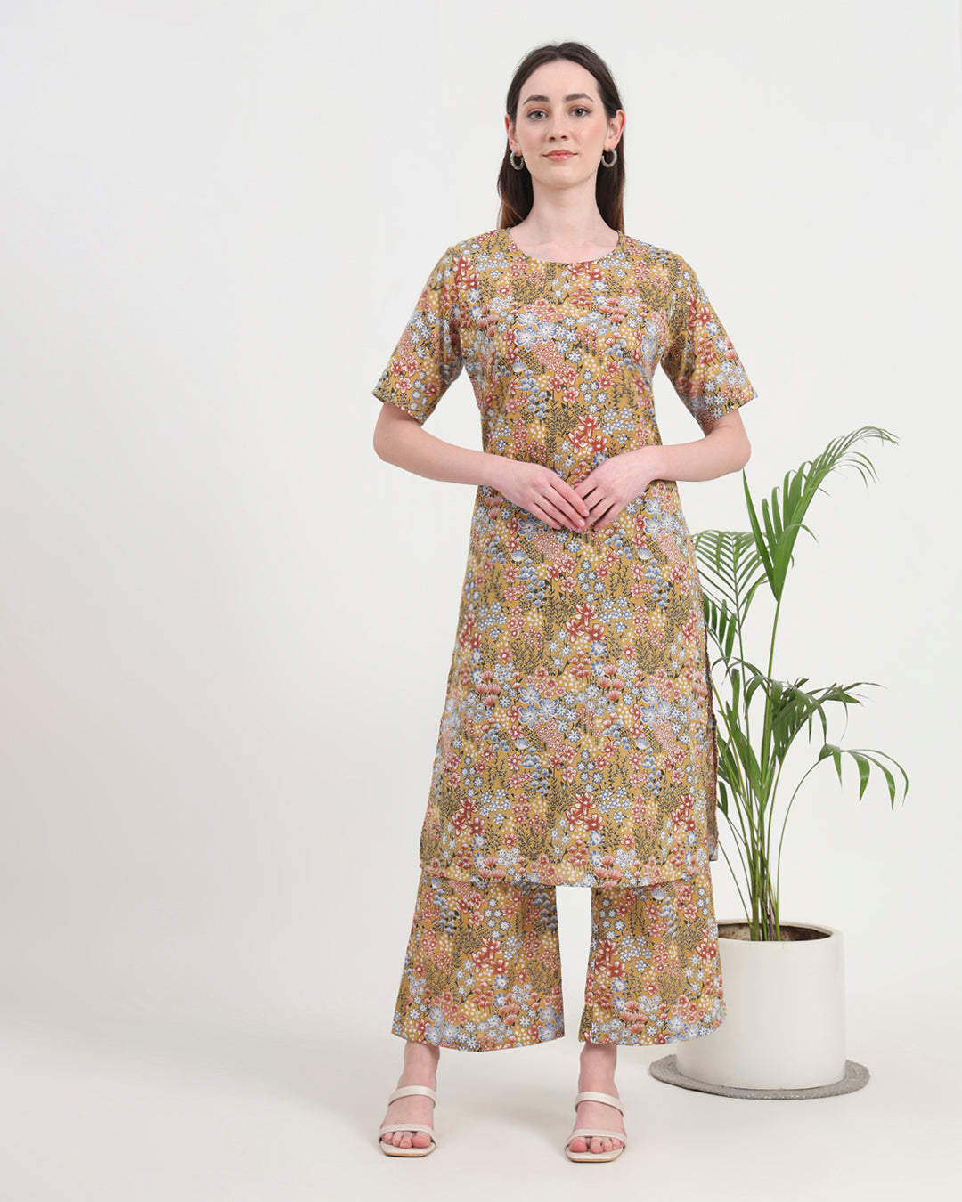 Nutshell Bunch Round Neck Printed Co-ord Set