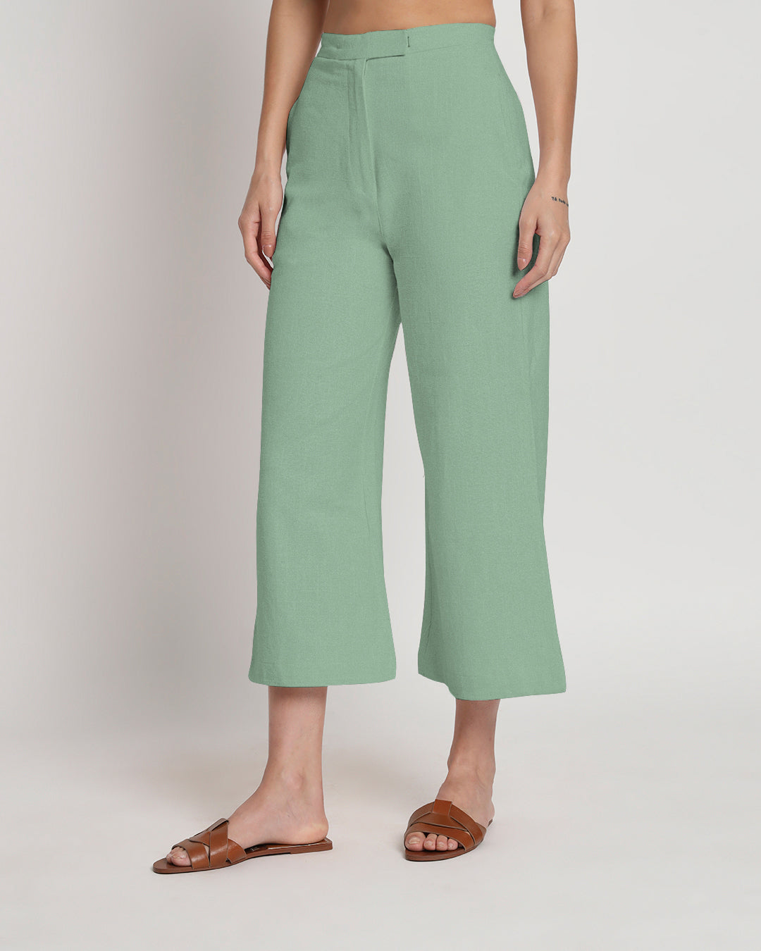 City Style Spring Green Tailored Pants