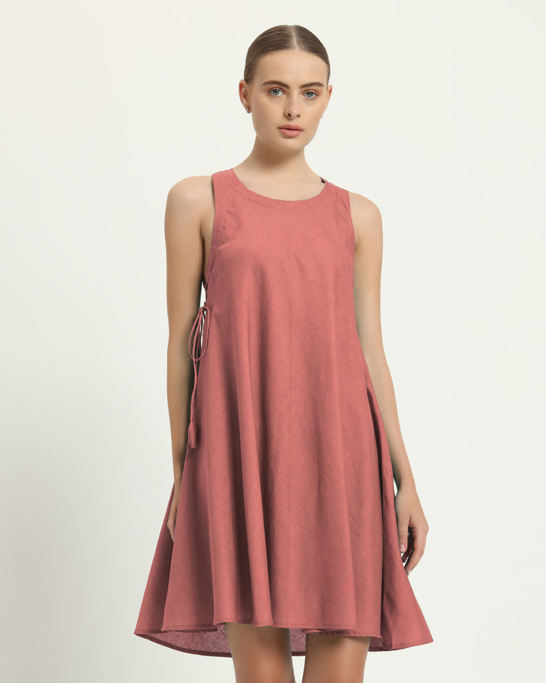 The Rhede Ivory Pink Cotton Dress