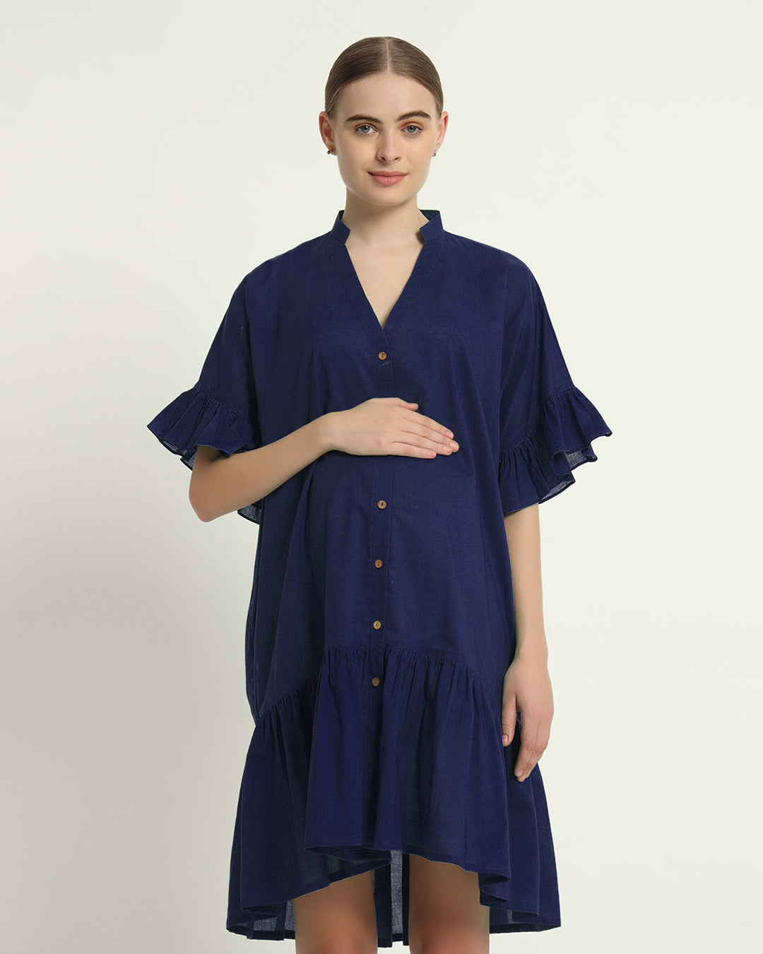 Midnight Blue Mother-To-Be Maternity & Nursing Dress