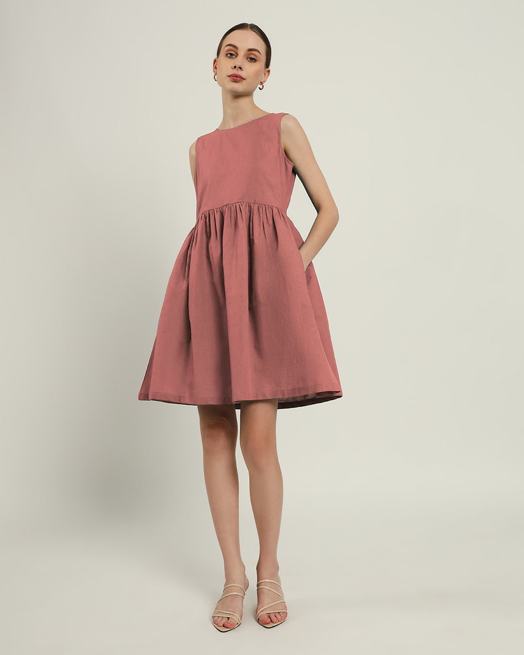 The Chania Ivory Pink Dress