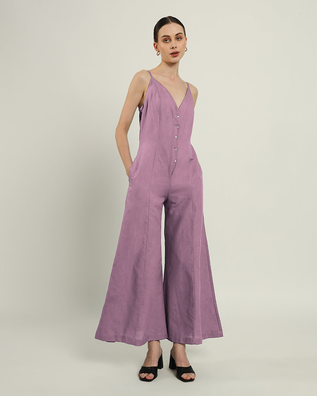 Purple Swirl Midday High Flared Jumpsuit