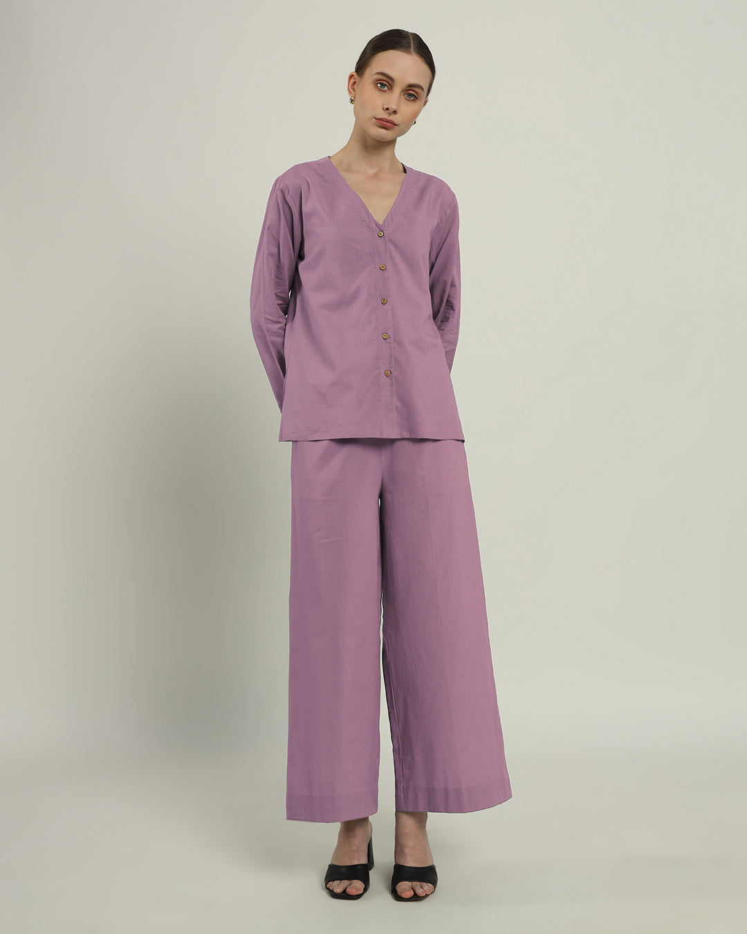 Purple Swirl Classic Grace Shirt Co-ord Set