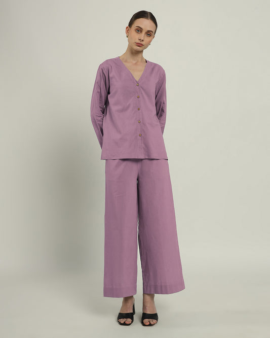 Purple Swirl Classic Grace Shirt Co-ord Set