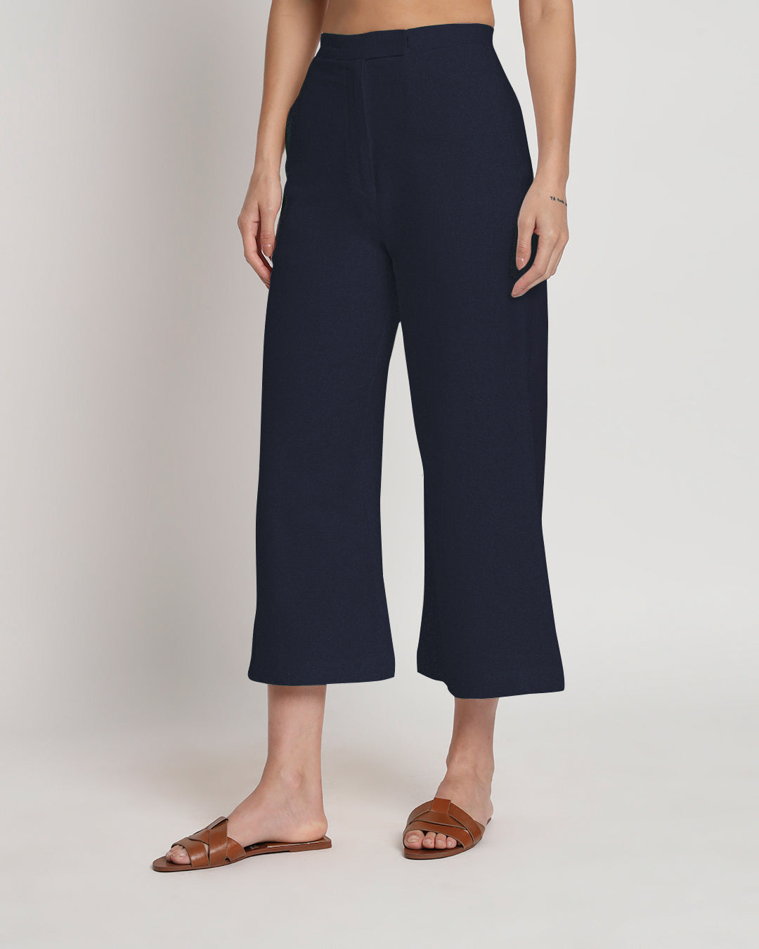 City Style Midnight Blue Tailored Trousers