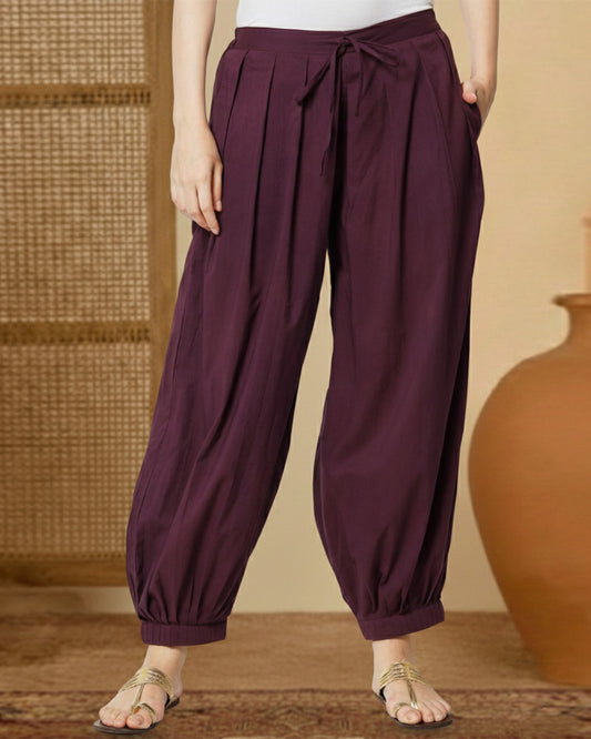 Plum Passion Pleated Salwar