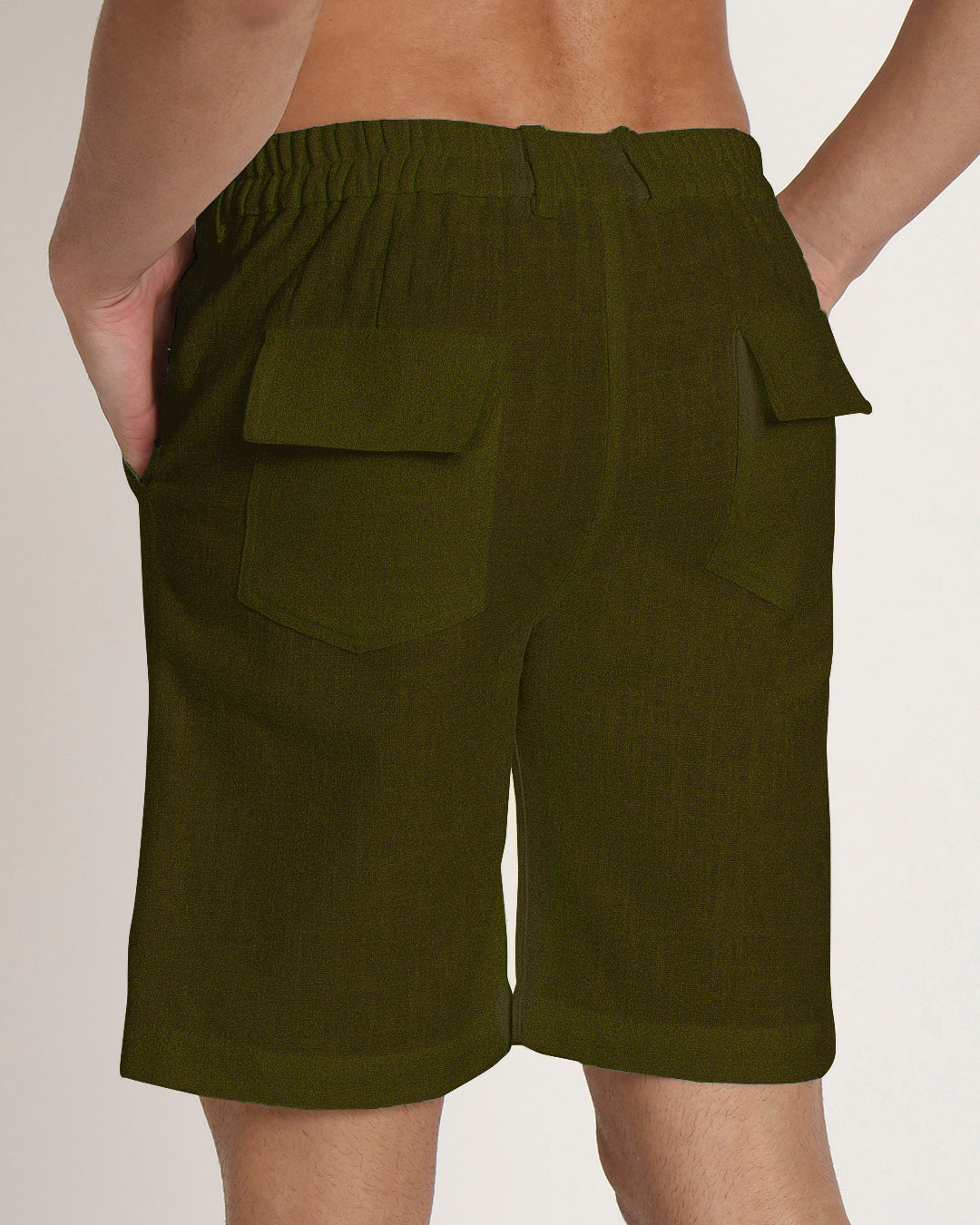 Patch Pocket Playtime Olive Green Men's Shorts