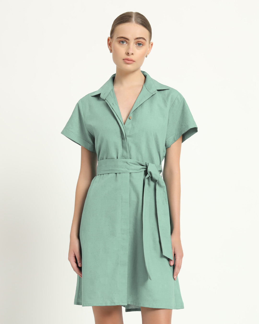 The Loretto Mint Cotton Dress