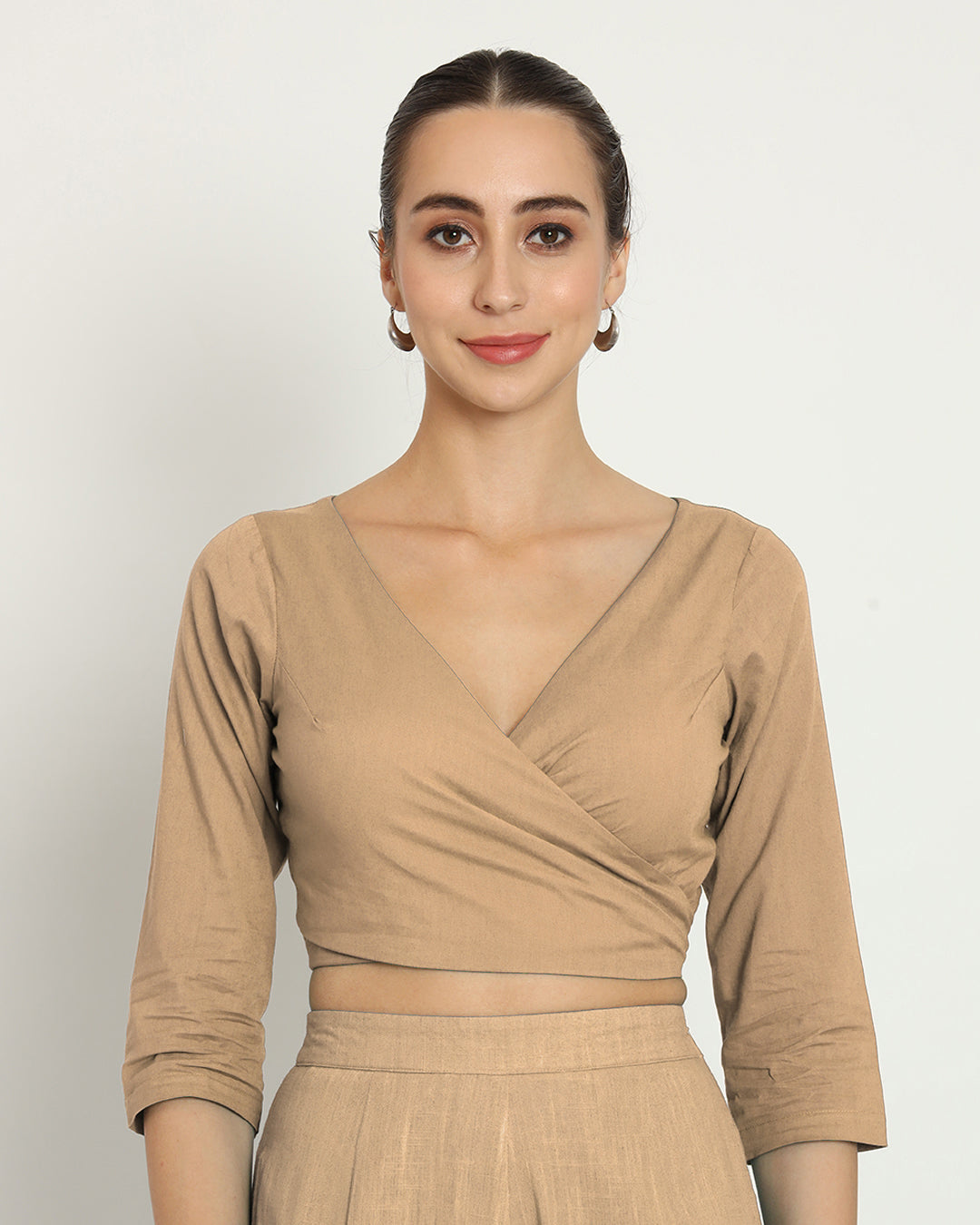 Beige Knotty By Nature Blouse