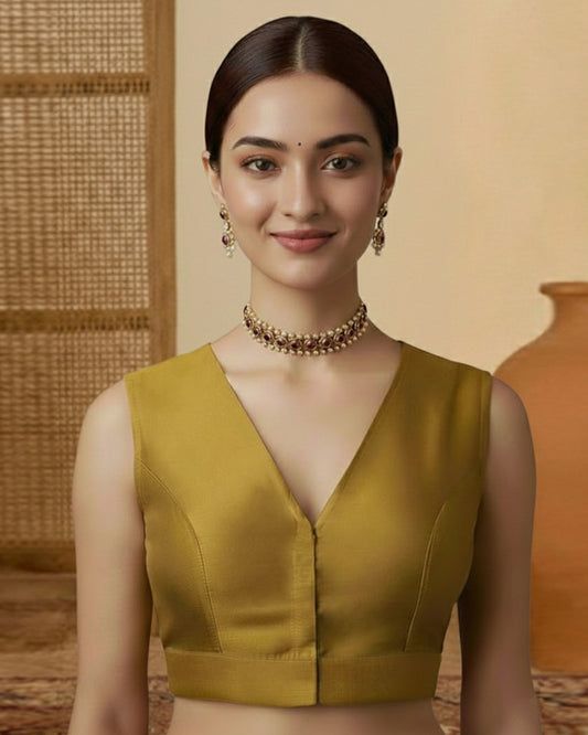 Silk Pear Green Classic Muse Blouse