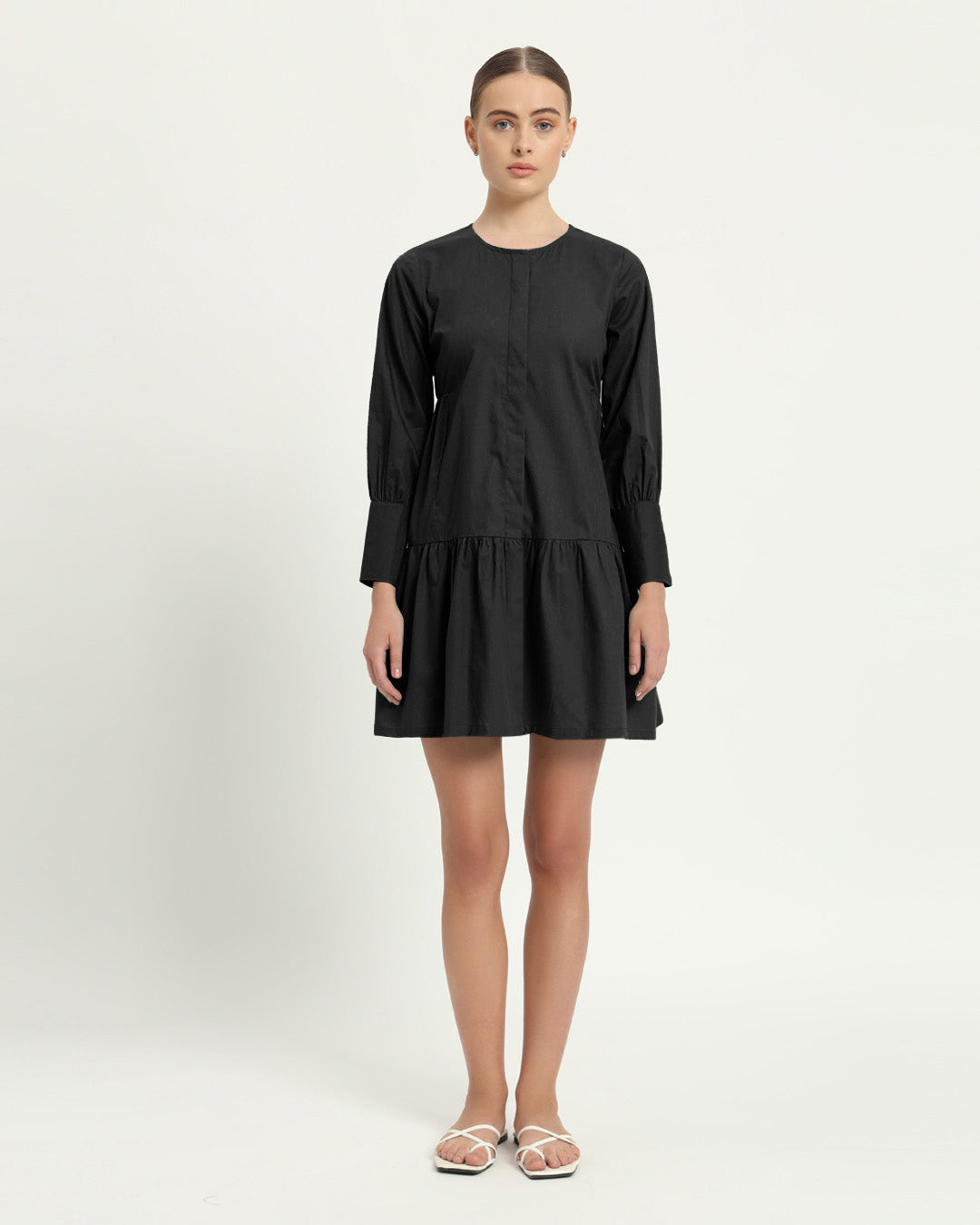 The Brandis Noir Cotton Dress