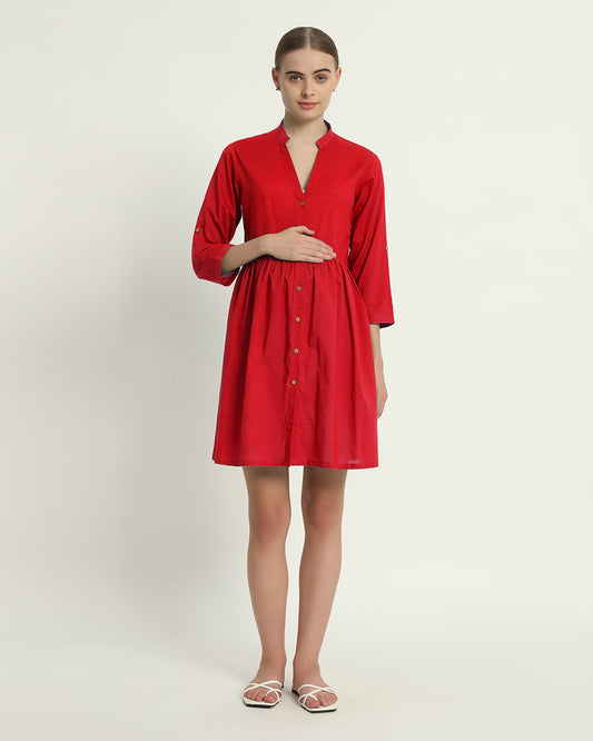 Classic Red Sweet Nothings Maternity & Nursing Dress