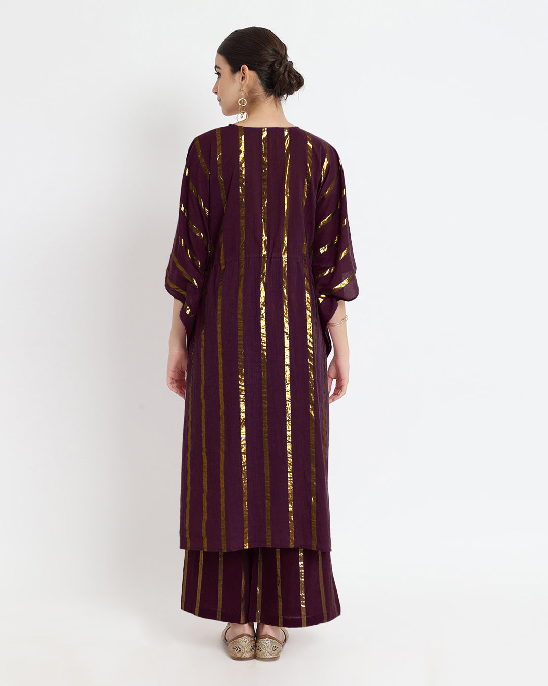 Plum Passion Pintuck Kaftan Glisten Gala Co-ord Set