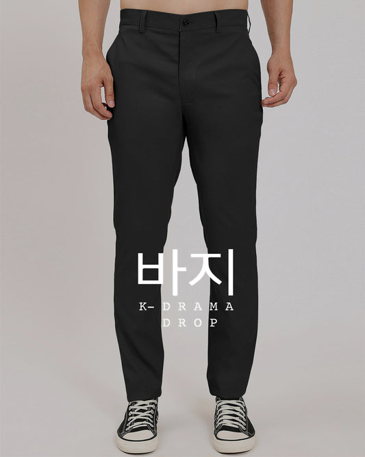 Psy Slim Fit Black Men's Pants