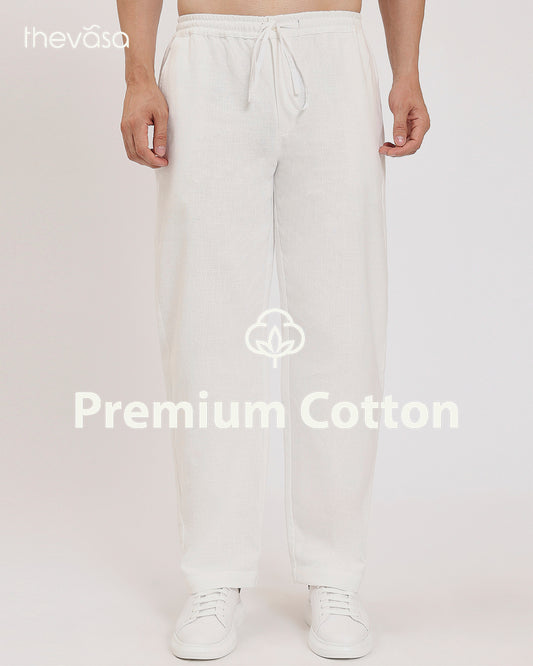 Lisbon Wide-Leg White Men's Pants