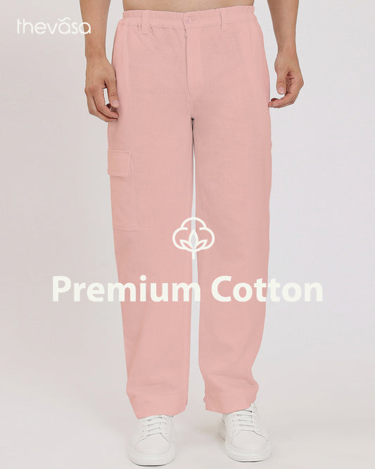 Sydney Straight Fit Fondant Pink Cargo Men's Pants