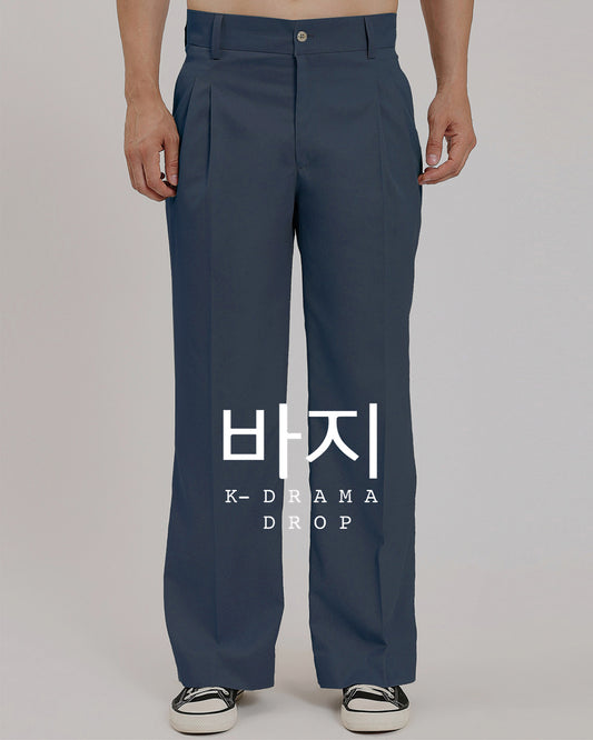 Incheon Loose Teal Blue Fit Men's Pants