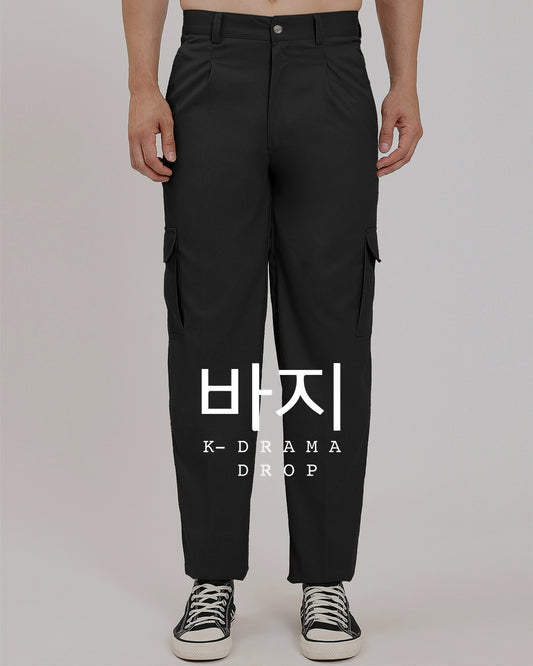 Seoul Cargo Black Men's Pants