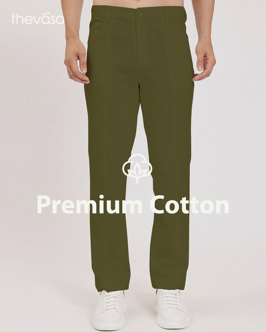 Berlin Relaxed Fit Olive Green Men's Pants