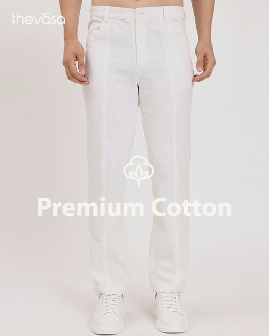 Berlin Relaxed Fit White Men's Pants