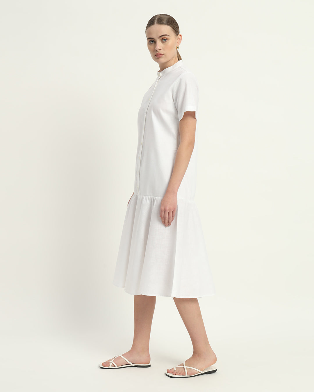 Daisy White Melrose Linen Dress