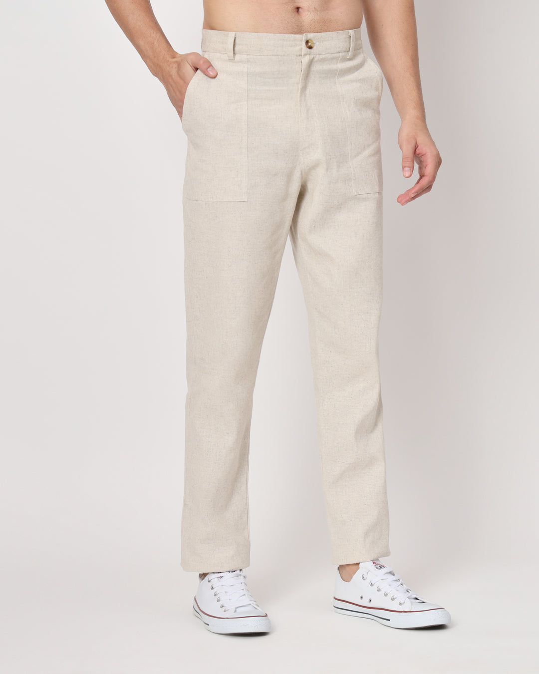 Combo : Comfy Ease & Cargo Beige Men's Pants & Shorts  - Set of 2