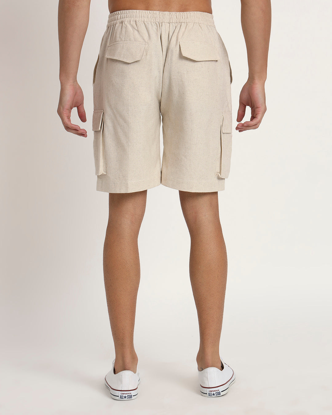 Cotton Comfort Cargo Beige Men's Shorts – Thevasa