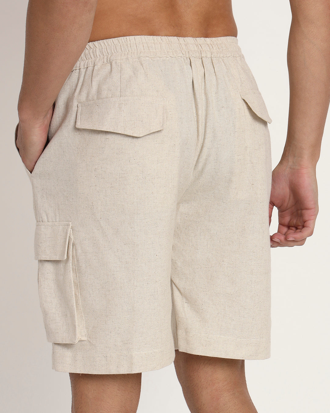 Cotton Comfort Cargo Beige Men's Shorts
