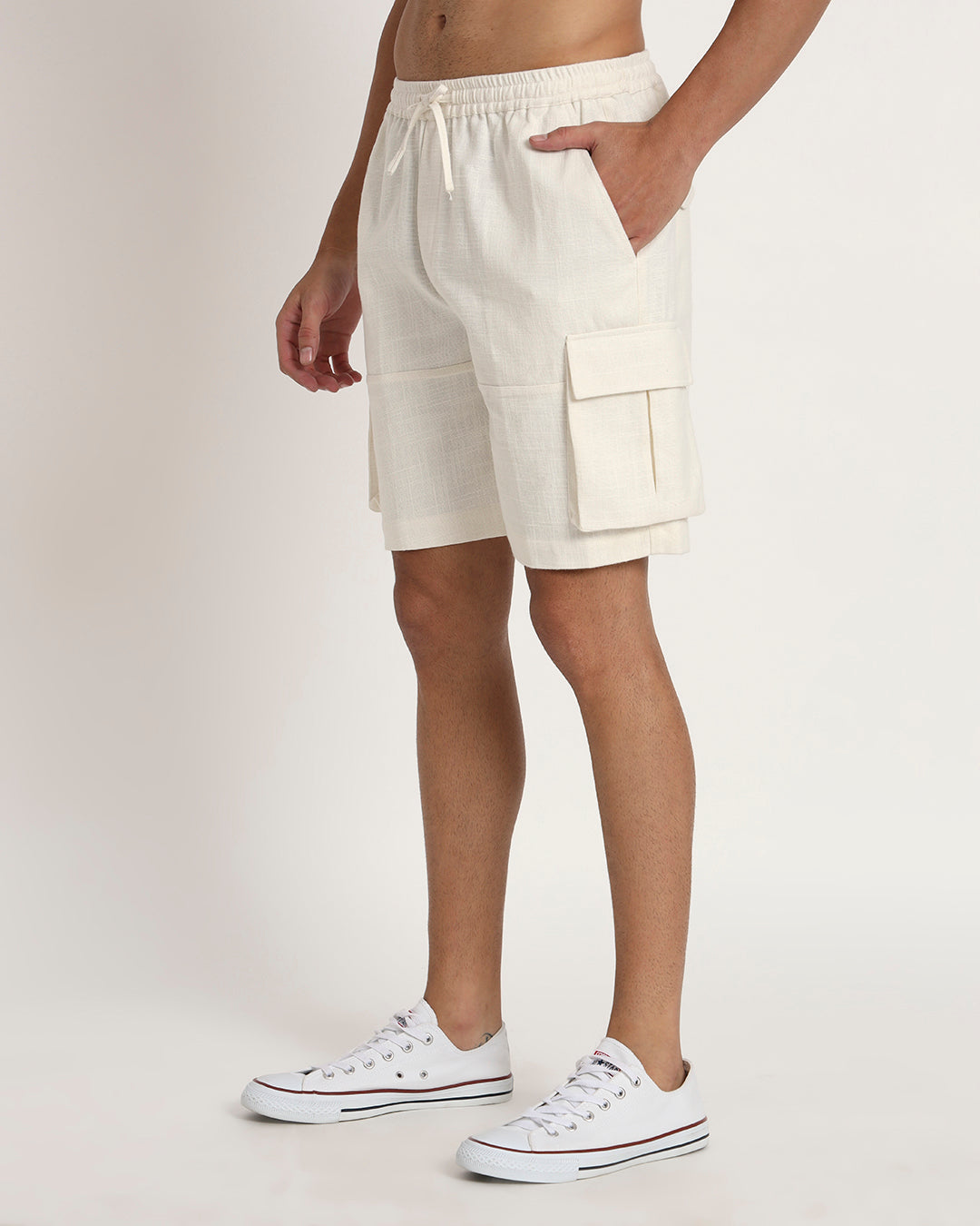 Combo: Classic Iced Grey Half Sleeves Men's Shirt & Cargo Shorts