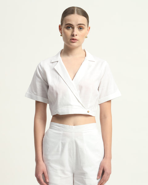 Alheena Women Western Denim Bustier Vest Crop Top with White Shirt :  : Clothing & Accessories
