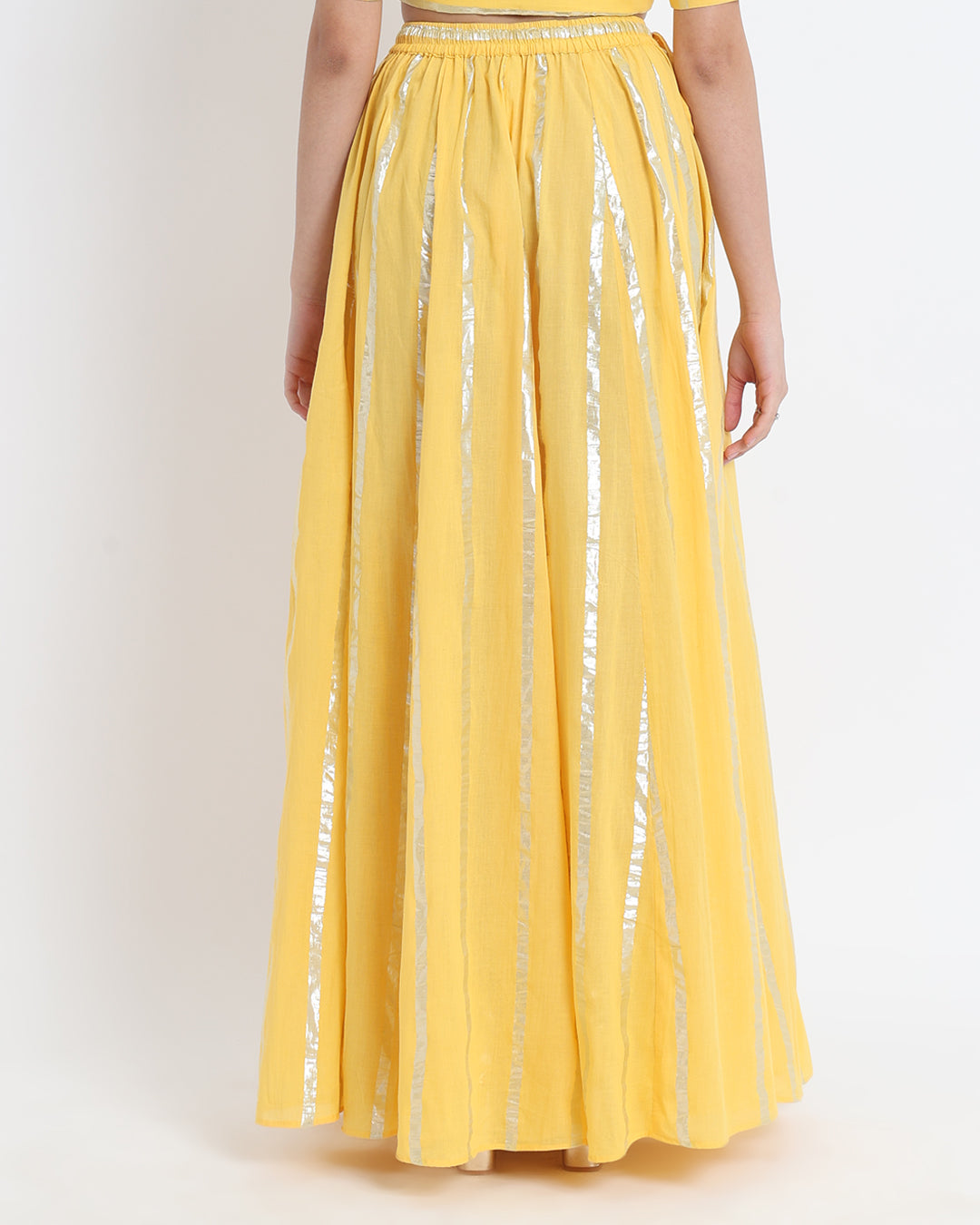 Dazzling Yellow Ghagra Glitz Skirt