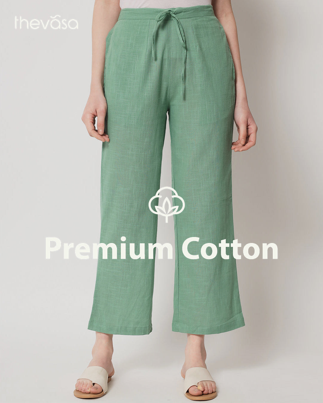 Easy Green  Straight Pants