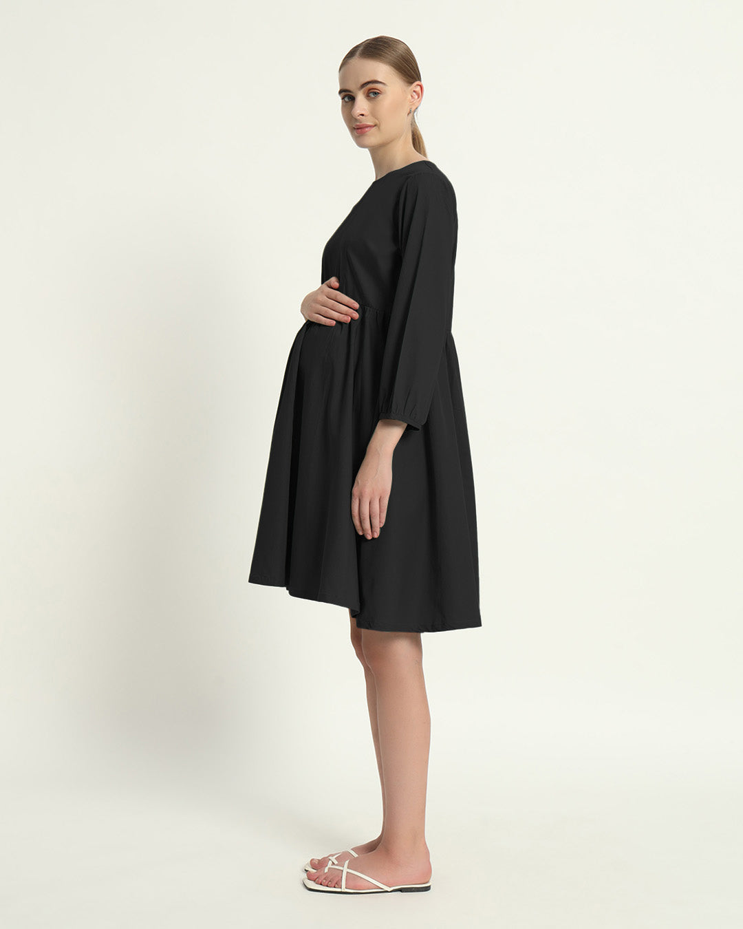 Noir Nap Time Maternity & Nursing Dress