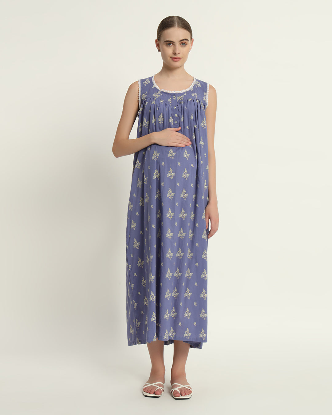 Wisteria Cosmos Moonlight Mirage Maternity & Nursing Dress