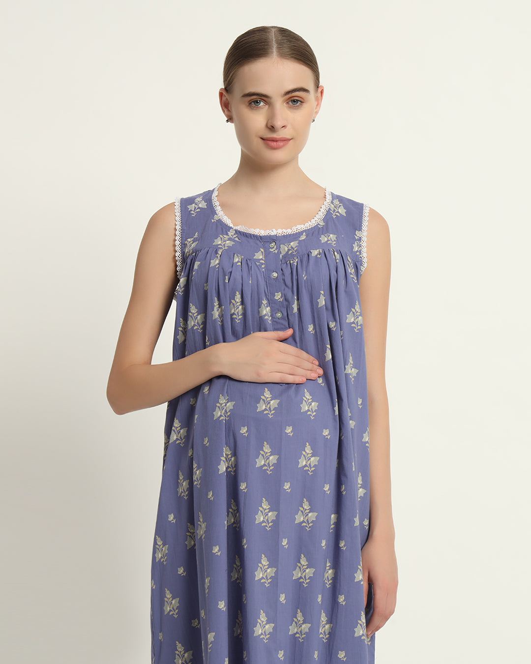 Wisteria Cosmos Moonlight Mirage Maternity & Nursing Dress