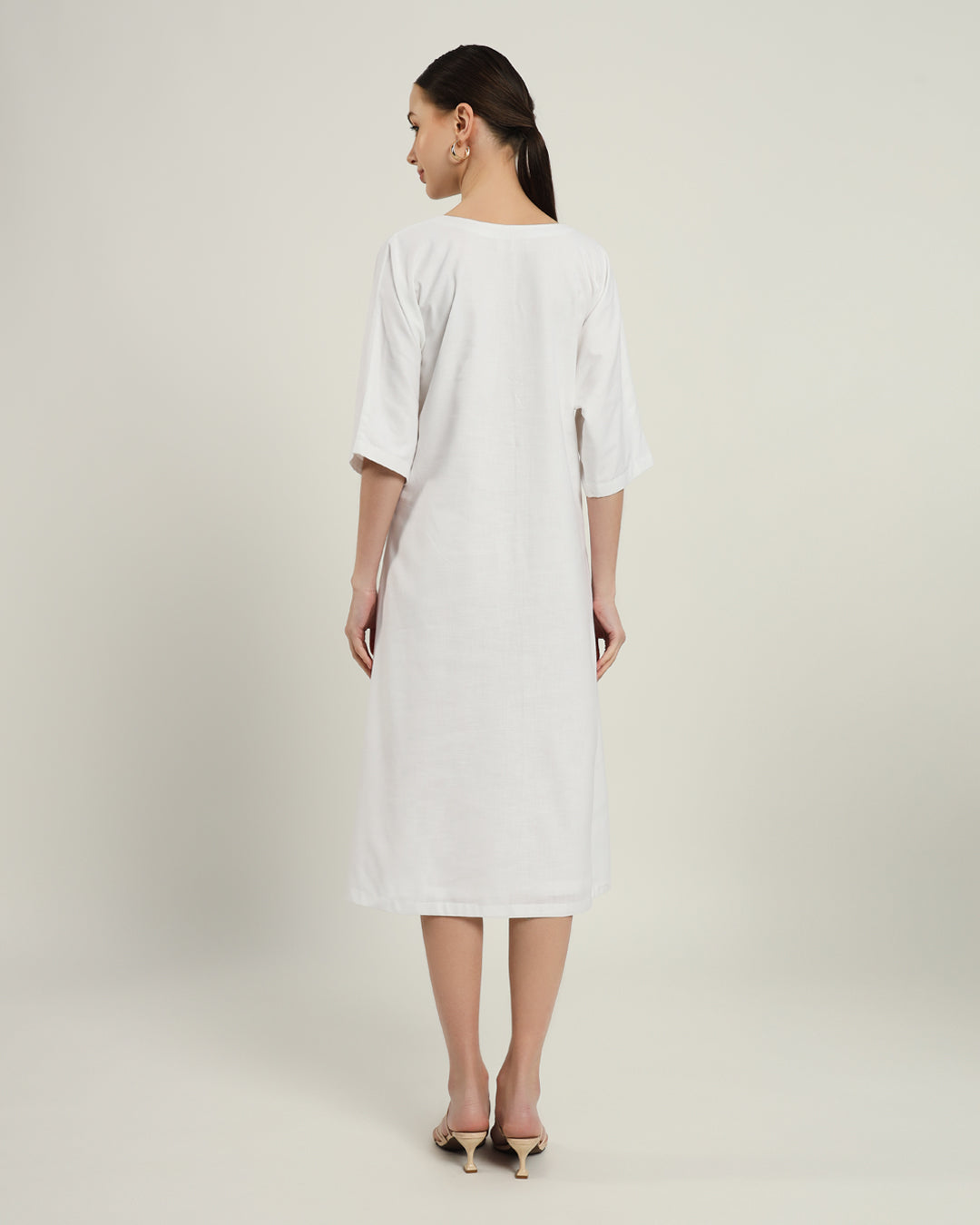 The Mildura Daisy White Linen Dress