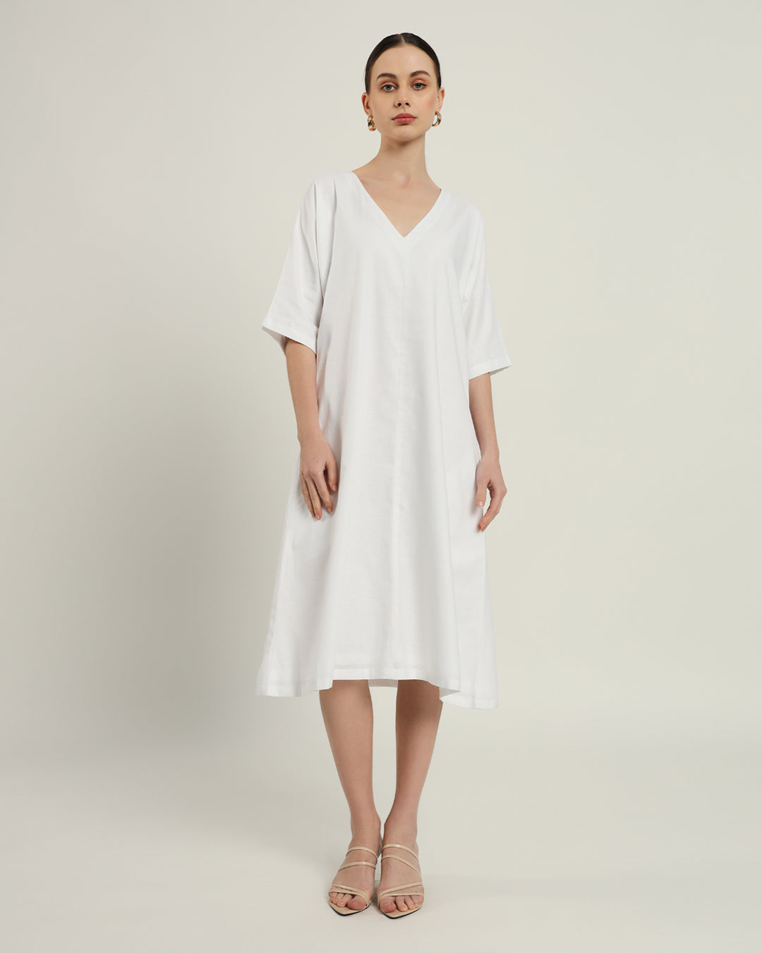 The Mildura Daisy White Linen Dress
