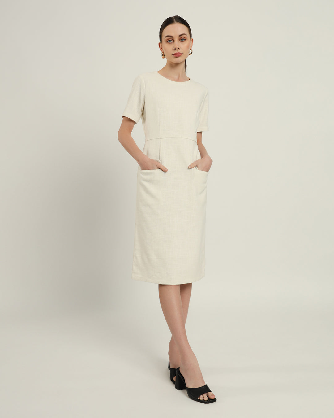 The Cairo Daisy White Linen Dress