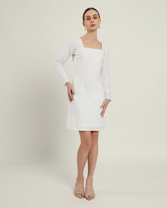 The Auburn White Linen Dress