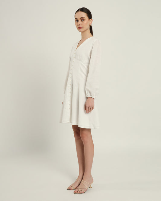 The Dafni Daisy White Linen Dress