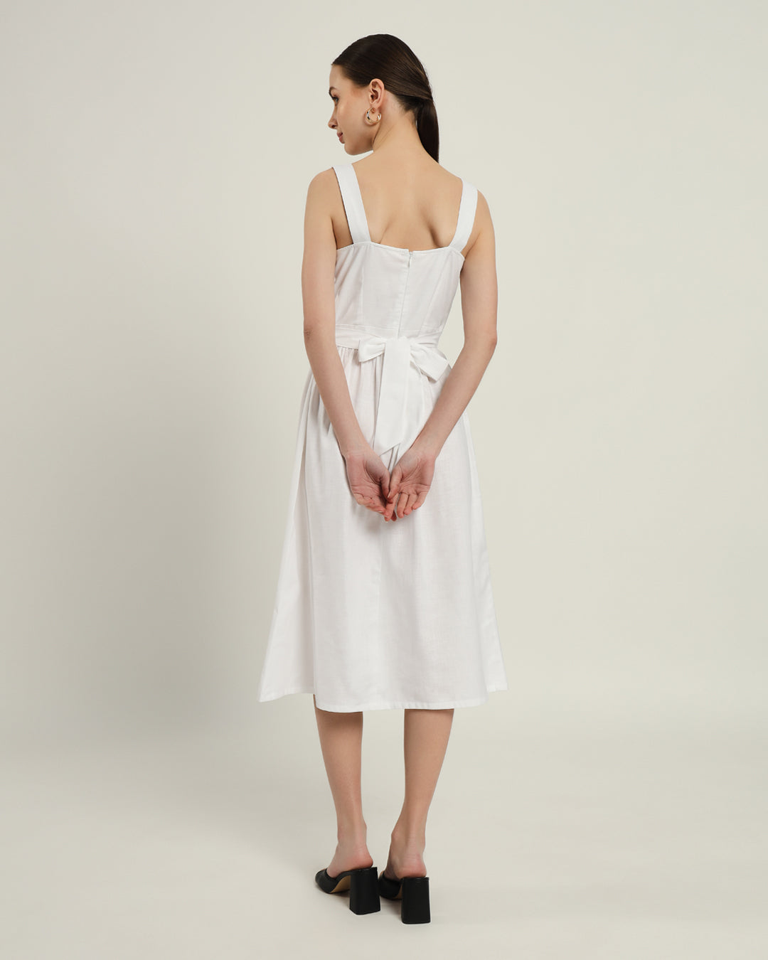The Mihara Daisy White Linen Dress