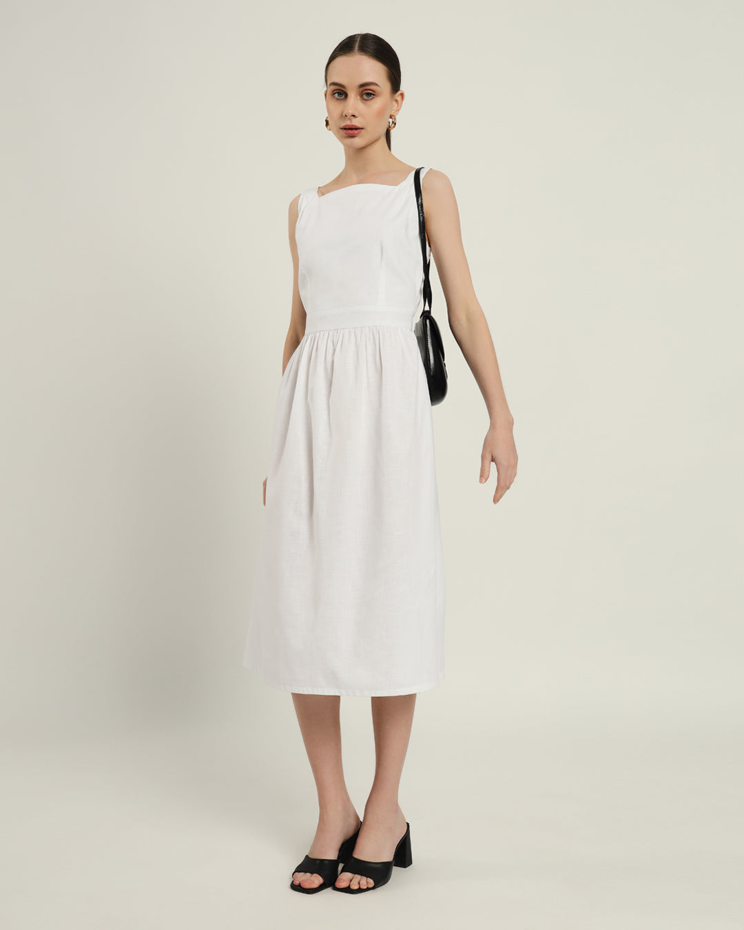 The Mihara Daisy White Linen Dress