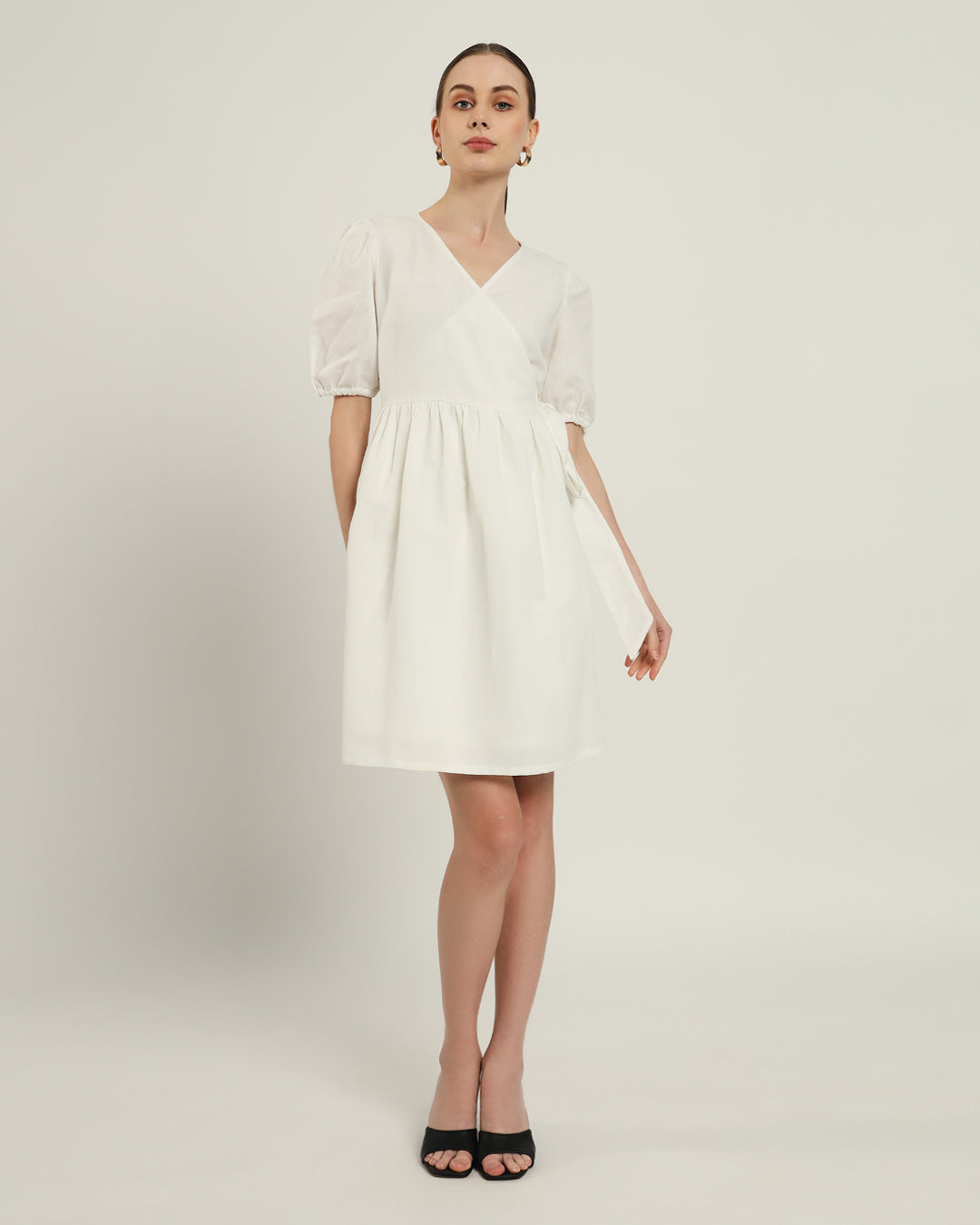 The Inzai Daisy White Linen Dress