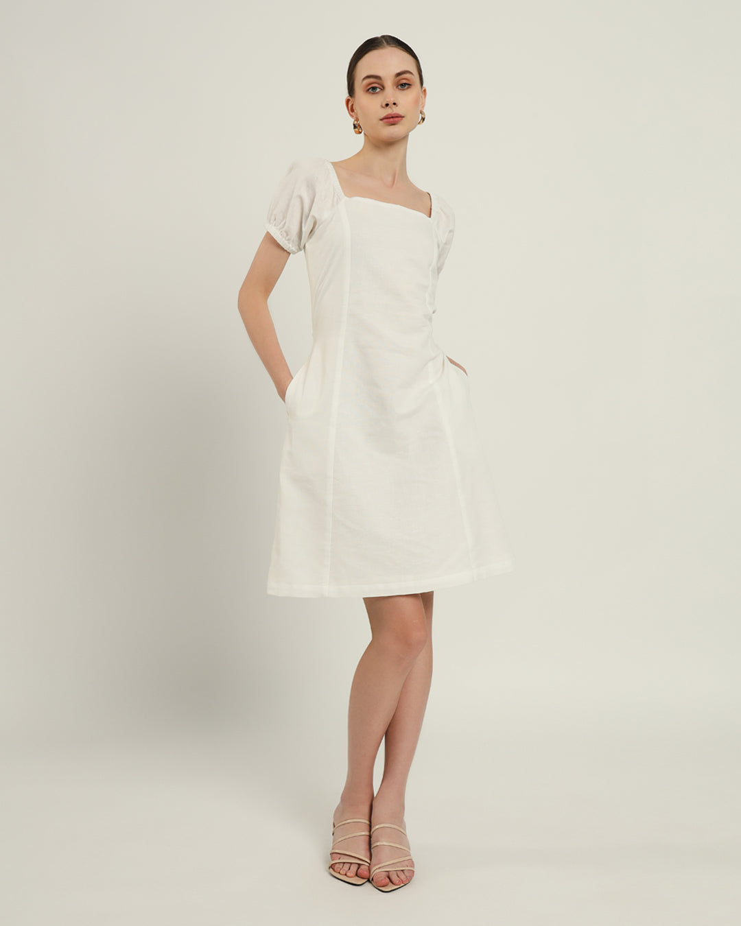 The Arar Daisy White Linen Dress