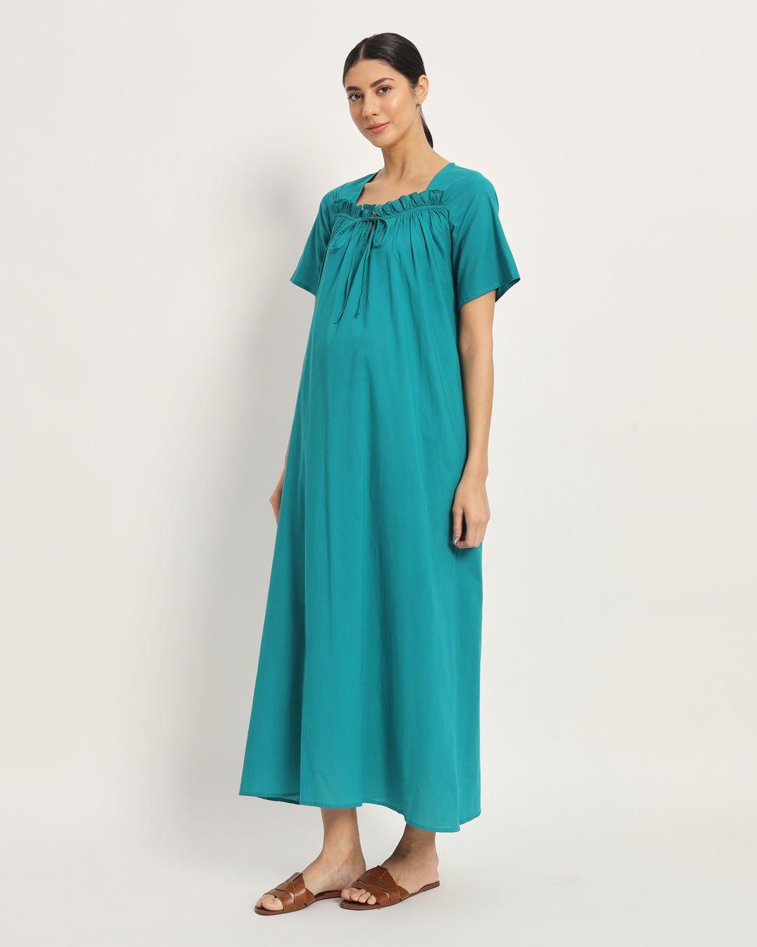 Green Gleam Nurture N' Shine Maternity & Nursing Dress