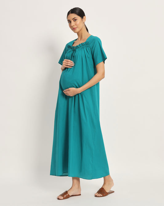 Green Gleam Nurture N' Shine Maternity & Nursing Dress