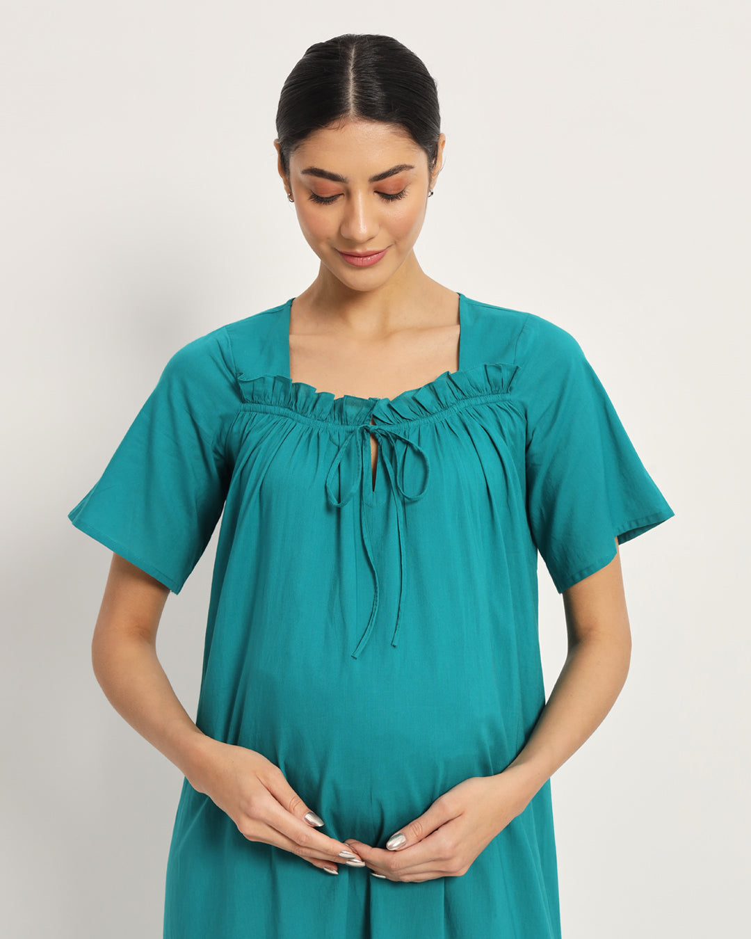 Green Gleam Nurture N' Shine Maternity & Nursing Dress