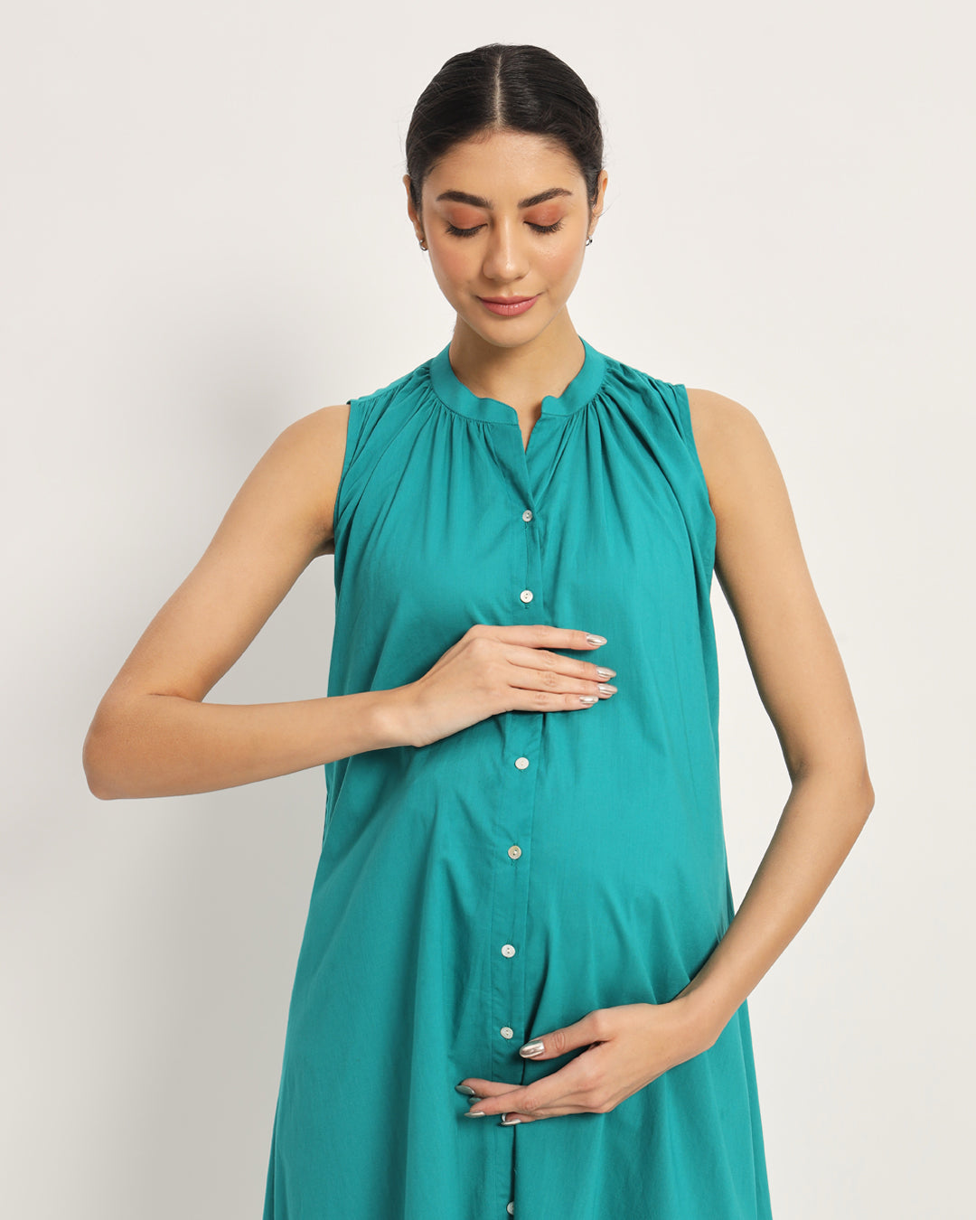 Green Gleam Mommy Must-Haves Maternity & Nursing Dress