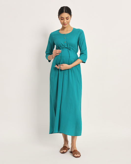 Green Gleam Oh Mama! Maternity & Nursing Dress