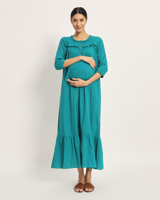 Green Gleam Bella Mama Maternity & Nursing Dress